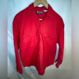 Vintage Balance basics  red Casual Button Down western style shirt size medium
